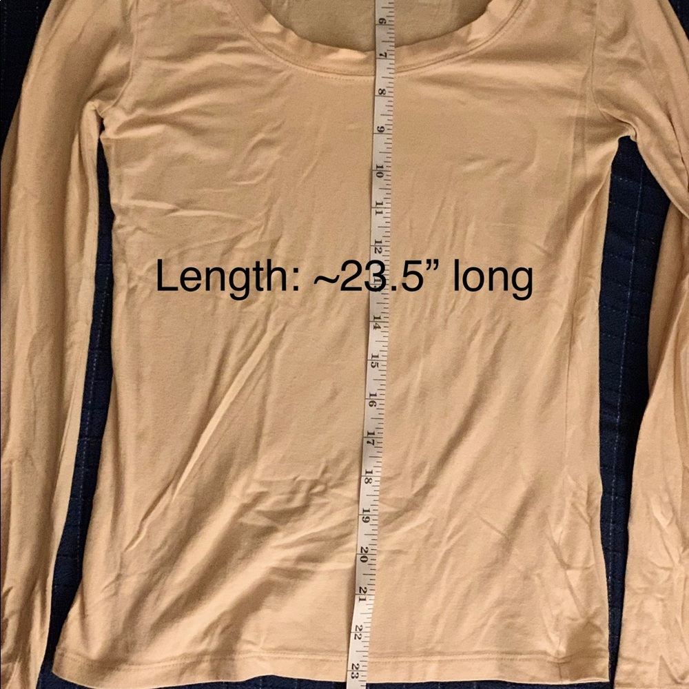 ❤️🆓ZA Cream Scoop Neck Longer Sleeves & Length S - Picture 6 of 16